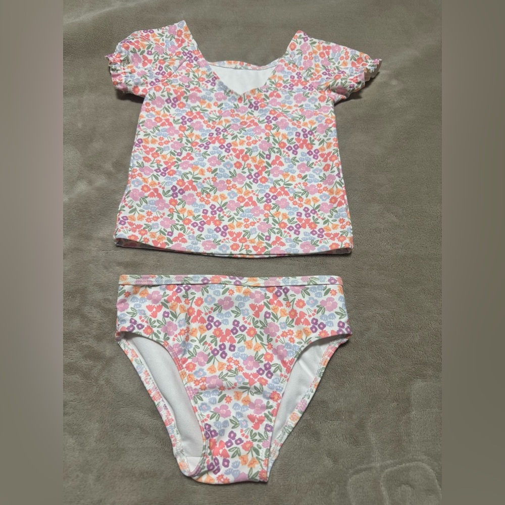 Carter's Floral Two-Piece Set - Pink, Orange, Purple